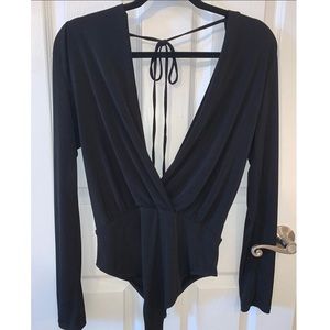 low cut long sleeve body suit!